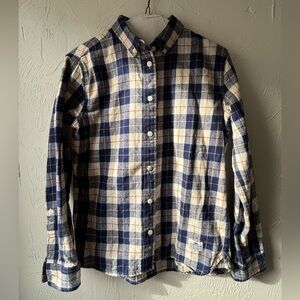 NWT Penfield x Madewell Blue and White Flannel Shirt